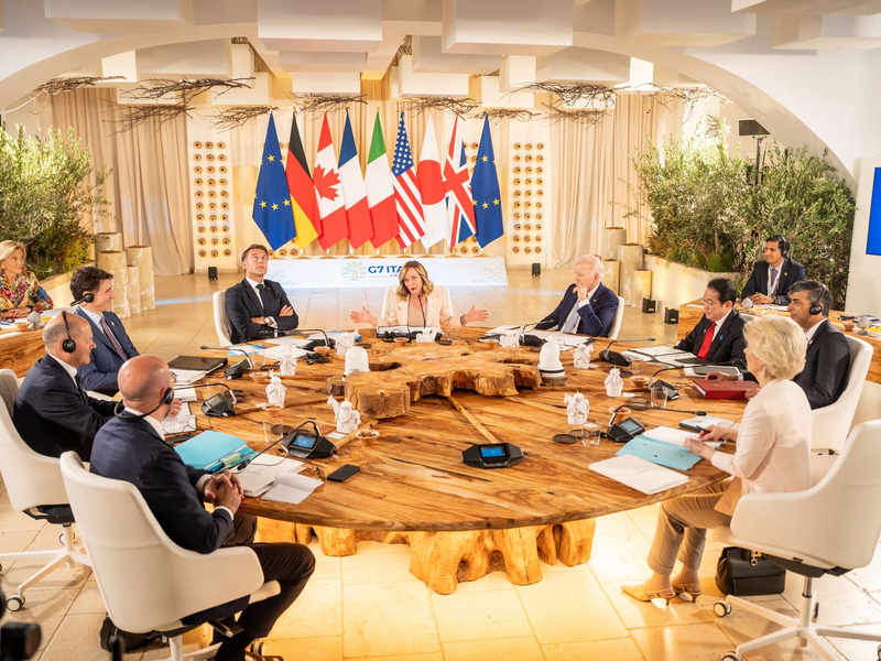 Die Staats- und Regierungschefs aus den sieben Industrienationen USA, Kanada, Großbritannien, Frankreich, Italien, Deutschland und Japan treffen sich im italienischen Borgo Egnazia bei Bari zu ihrem jährlichen Gipfel. - Foto: Michael Kappeler/dpa