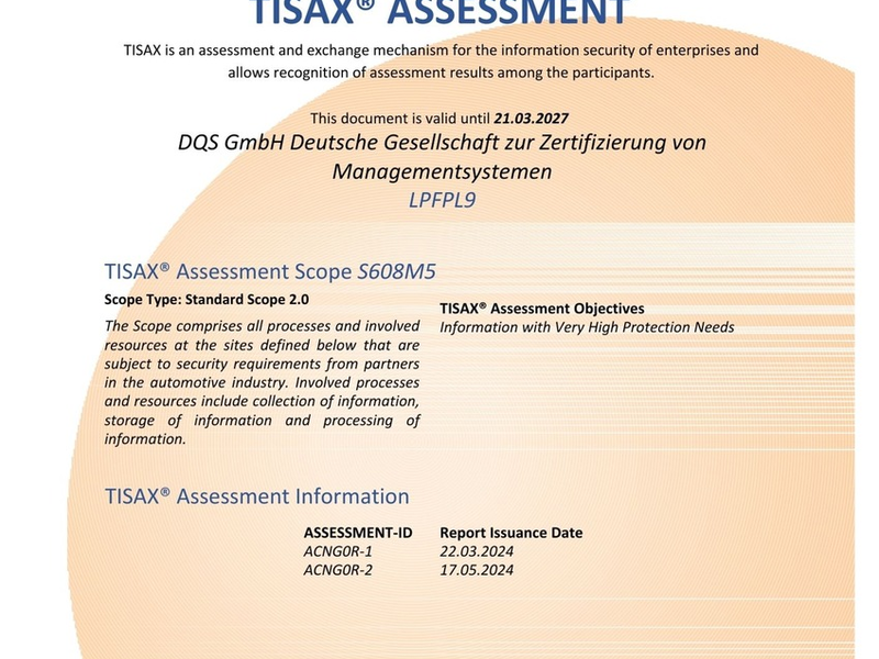 Informationssicherheit in der Automobilindustrie: Prüfdienstleister DQS unterzieht sich TISAX®-Assessment - Foto: presseportal.de