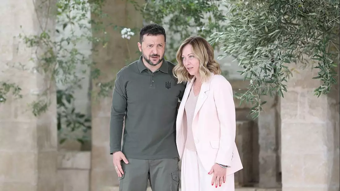 Wolodymyr Selenskyj und Giorgia Meloni am 13.06.2024 - Bild: über dts Nachrichtenagentur