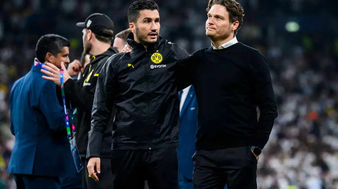Nuri Sahin (l) könnte der Nachfolger von Edin Terzic als BVB-Coach werden. - Bild: Tom Weller/dpa