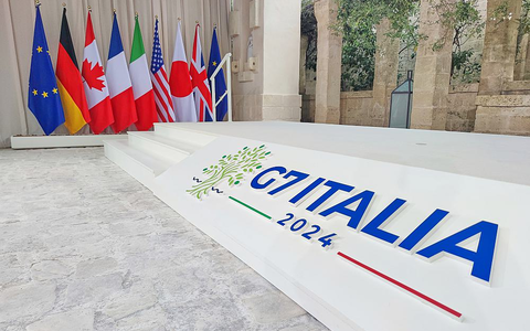 Logo von G7-Gipfel im Juni 2024 - Foto: über dts Nachrichtenagentur