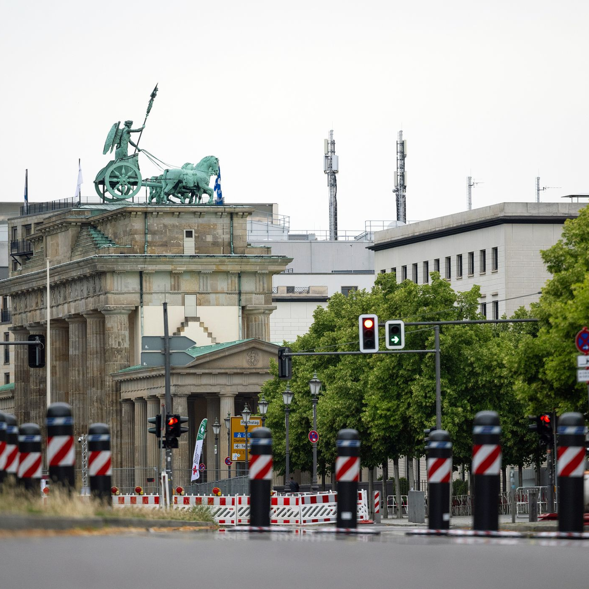 In Berlin wurden Teile einer Fanzone geräumt. - Foto: Soeren Stache/dpa