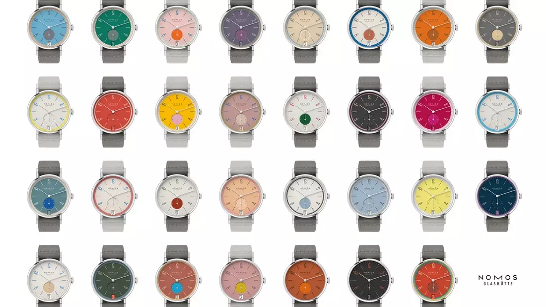 Limited Edition, unlimited choice / Der Luxus der Wahl: 31 farbige Modelle der ikonischen NOMOS-Uhr Tangente sind ab sofort im Fachhandel erhältlich / Weltweit jeweils nur 175 Mal - Bild: presseportal.de