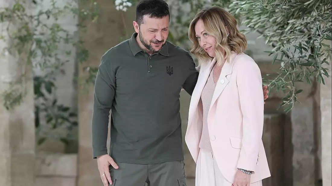 Wolodymyr Selenskyj und Giorgia Meloni beim G7-Gipfel im Juni 2024 - Bild: über dts Nachrichtenagentur