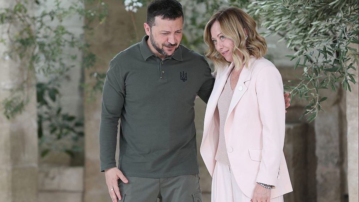 Wolodymyr Selenskyj und Giorgia Meloni beim G7-Gipfel im Juni 2024 - Foto: über dts Nachrichtenagentur