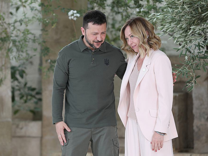 Wolodymyr Selenskyj und Giorgia Meloni beim G7-Gipfel im Juni 2024 - Foto: über dts Nachrichtenagentur