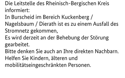FW Burscheid: BeschĂ€digte Gasleitung sorgt fĂŒr GroĂeinsatz und Stromausfall - Foto: presseportal.de FW Burscheid: BeschĂ€digte Gasleitung sorgt fĂŒr GroĂeinsatz und Stromausfall - Foto: presseportal.de