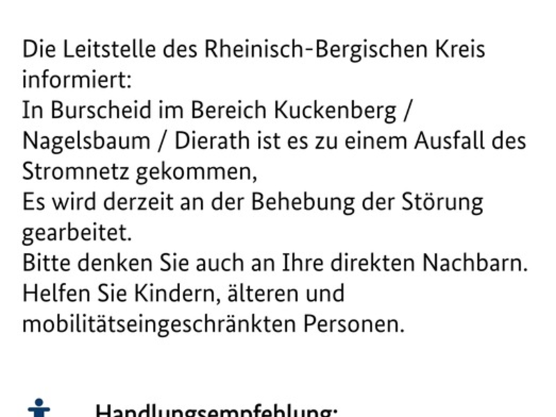 FW Burscheid: Beschädigte Gasleitung sorgt für Großeinsatz und Stromausfall - Foto: presseportal.de