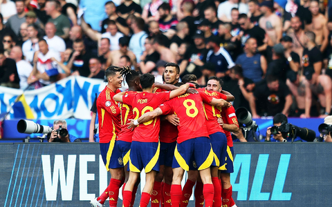 Spanien führte bereits zur Halbzeit mit 3:0 gegen Kroatien. - Foto: Andreas Gora/dpa