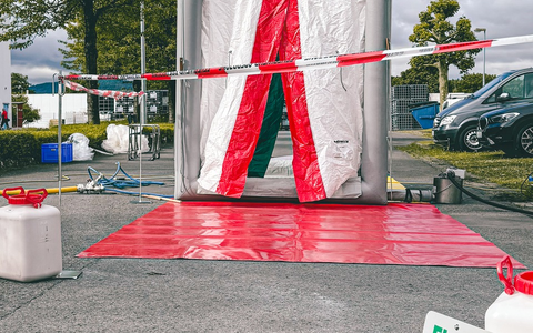 FW-DT: ABC-Einsatz bei Lack herstellendem Betrieb an der Ohmstraße - Foto: presseportal.de