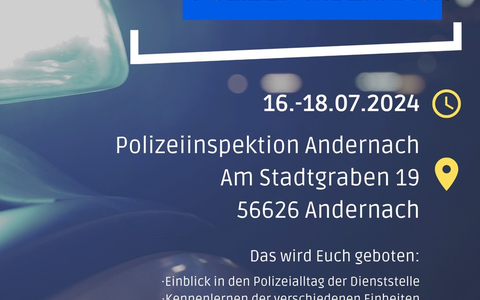 POL-PPKO: Schnupperpraktikum bei der Polizeiinspektion Andernach - Foto: presseportal.de