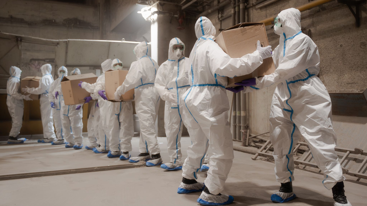 Polizisten in Schutzanzügen verladen sichergestelltes Kokain (unbekannter Aufnahmeort, unbekanntes Aufnahmedatum). - Foto: Innenministerium Baden-Württemberg/dpa