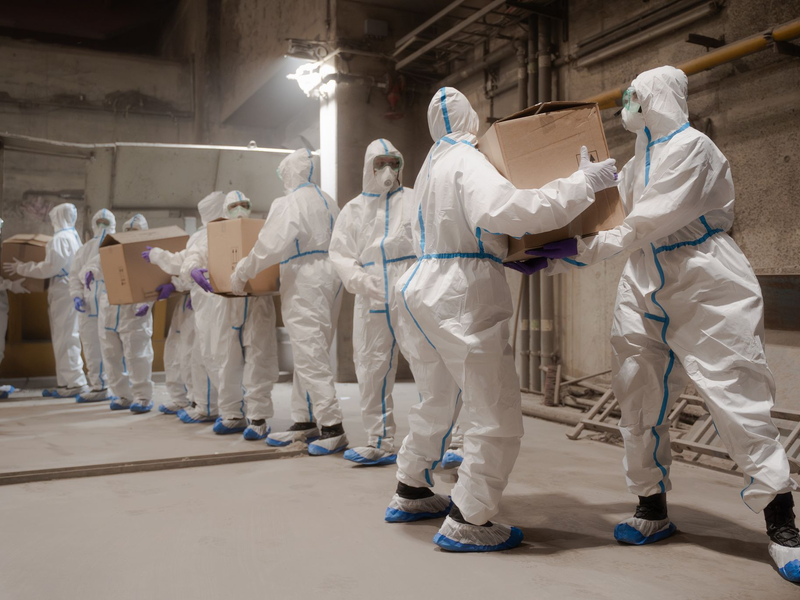 Polizisten in Schutzanzügen verladen sichergestelltes Kokain (unbekannter Aufnahmeort, unbekanntes Aufnahmedatum). - Foto: Innenministerium Baden-Württemberg/dpa