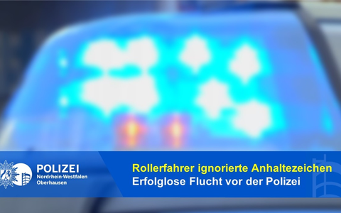 POL-OB: Rollerfahrer ignorierte Anhaltezeichen / Erfolglose Flucht vor der Polizei - Foto: presseportal.de
