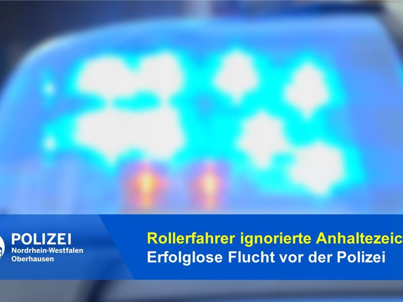 POL-OB: Rollerfahrer ignorierte Anhaltezeichen / Erfolglose Flucht vor der Polizei - Foto: presseportal.de