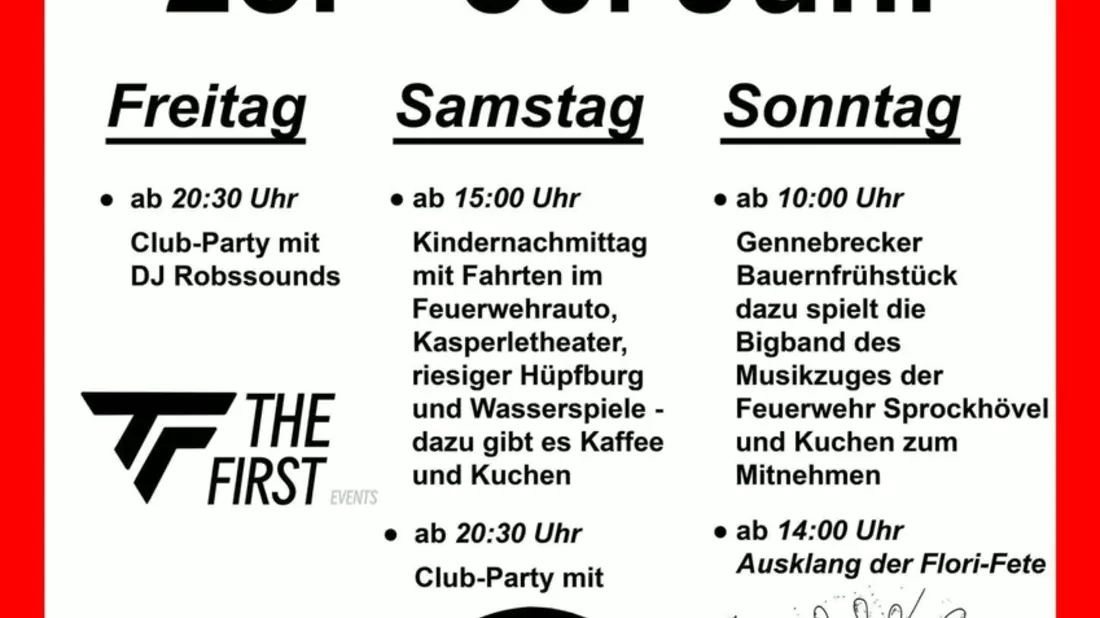 FW-EN: Löschzug Gennebreck feiert Flori-Fete & 125-jähriges Jubiläum - Bild: presseportal.de