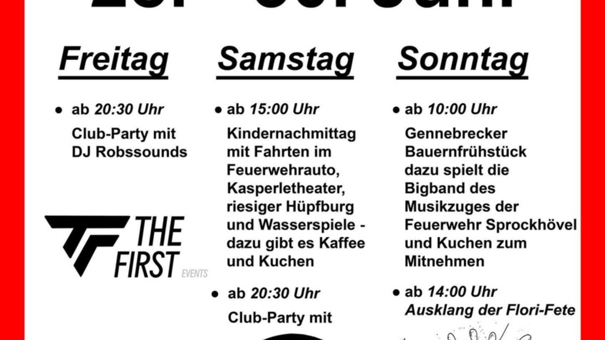 FW-EN: Löschzug Gennebreck feiert Flori-Fete & 125-jähriges Jubiläum - Foto: presseportal.de