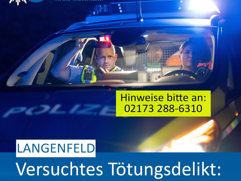 POL-ME: Versuchtes Tötungsdelikt: 42-Jähriger durch Stiche verletzt - Polizei ermittelt - Langenfeld - 2406061 - Foto: presseportal.de