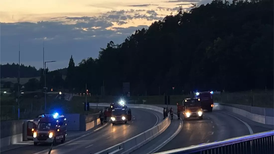 FW Reichenau: Pressemitteilung: Feuerwehreinsatz wegen ausgelöster Brandmeldeanlage im Tunnel B33, 18.06.2024, Reichenau-Waldsiedlung - Bild: presseportal.de