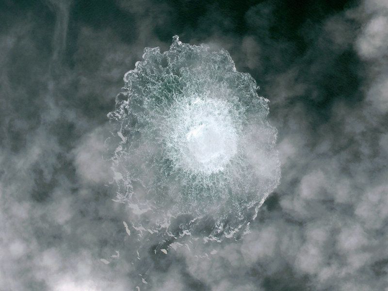 Im September 2022 hatte es Explosionen an den Nord-Stream-Gasleitungen gegeben, die von Russland nach Deutschland führen. Aus mehreren Lecks waren tagelang große Mengen Gas ausgetreten. - Foto: -/ESA/dpa