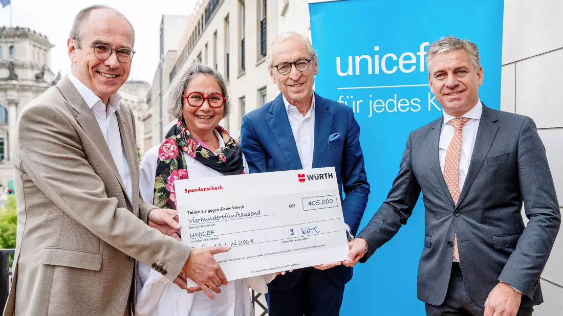 Würth-Gruppe spendet an UNICEF - Bild: UNICEF/Zimmermann über pressetext.de