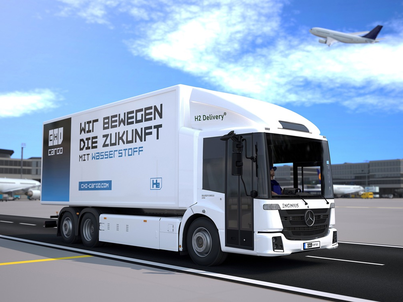 EVENT: Wasserstoff bewegt - nachhaltige Logistik am Flughafen Frankfurt / CHI setzt auf Wasserstoff und bringt H2-LKW von ENGINIUS in den Praxiseinsatz am Flughafen Frankfurt - Foto: presseportal.de