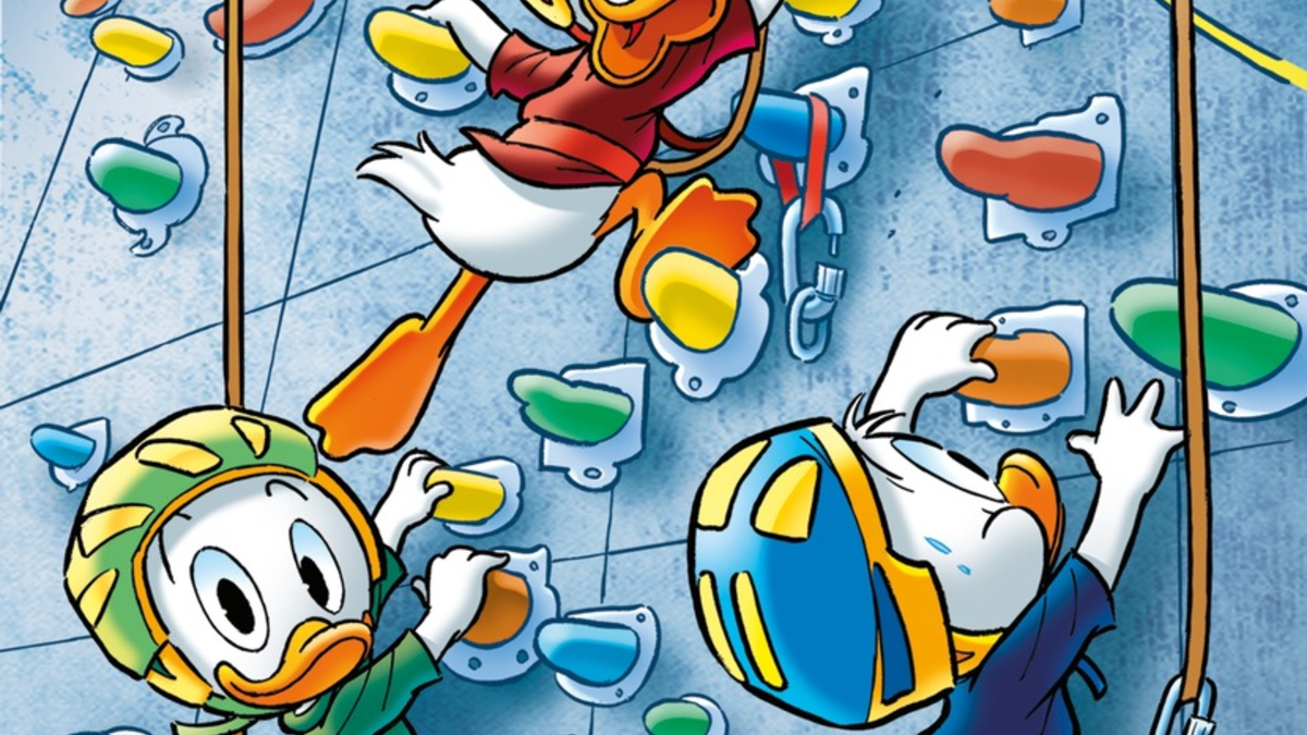 Adrenalin-Kick an der Kletterwand - im Lustigen Taschenbuch mit Egmont Ehapa Media! - Foto: presseportal.de