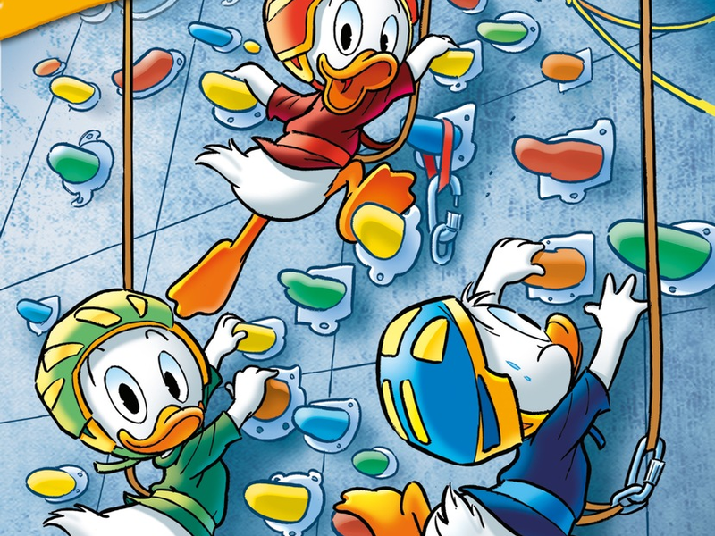 Adrenalin-Kick an der Kletterwand - im Lustigen Taschenbuch mit Egmont Ehapa Media! - Foto: presseportal.de