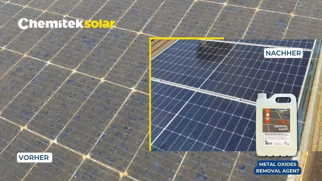 Chemitek Solar erweitert sein Sortiment an Solarreinigungslösungen um den neuen Metal Removal Agent - Bild: presseportal.de