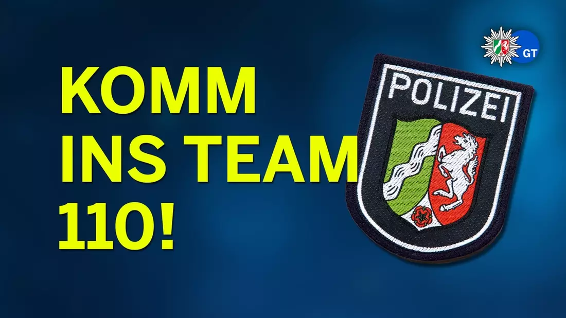 POL-GT: Komm ins Team 110! - Polizei NRW Die Polizei Gütersloh wirbt für Nachwuchs - Bild: presseportal.de