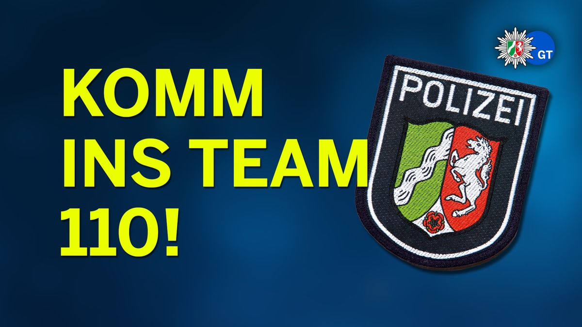 POL-GT: Komm ins Team 110! - Polizei NRW Die Polizei Gütersloh wirbt für Nachwuchs - Foto: presseportal.de