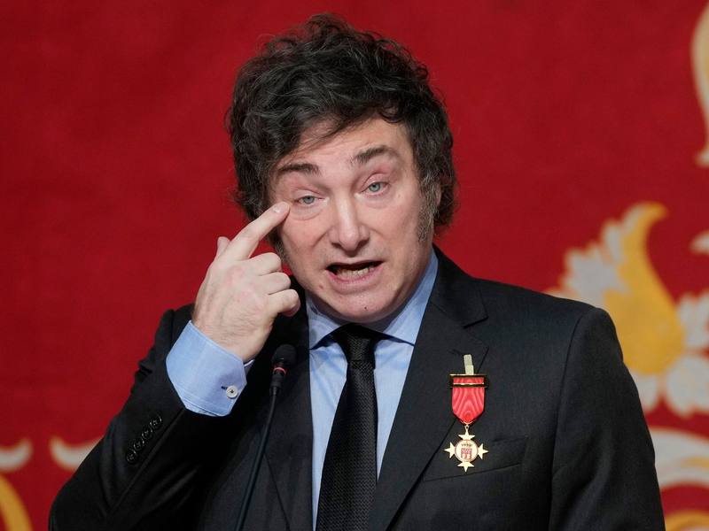 Will Argentinien mit einem radikalen Sparprogramm wieder auf Kurs bringen: Javier Milei. - Foto: Bernat Armague/AP/dpa