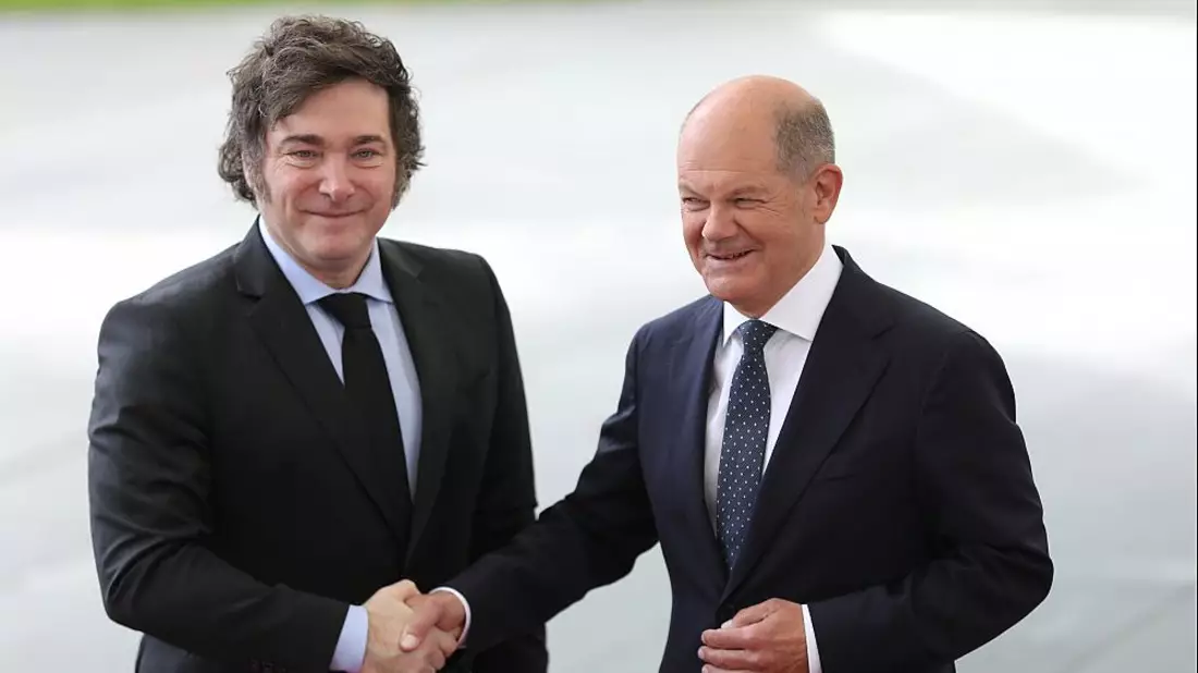 Javier Milei und Olaf Scholz am 23.06.2024 - Bild: über dts Nachrichtenagentur