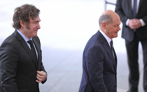 Javier Milei und Olaf Scholz am 23.06.2024 - Foto: über dts Nachrichtenagentur