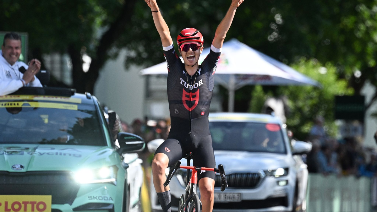 Der neue deutsche Straßenradmeister: Marco Brenner. - Foto: Bernd Weißbrod/dpa