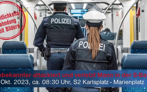 Bundespolizeidirektion München: Fahndungsaufruf mit Bild - Bundespolizei sucht nach Schläger - Foto: presseportal.de