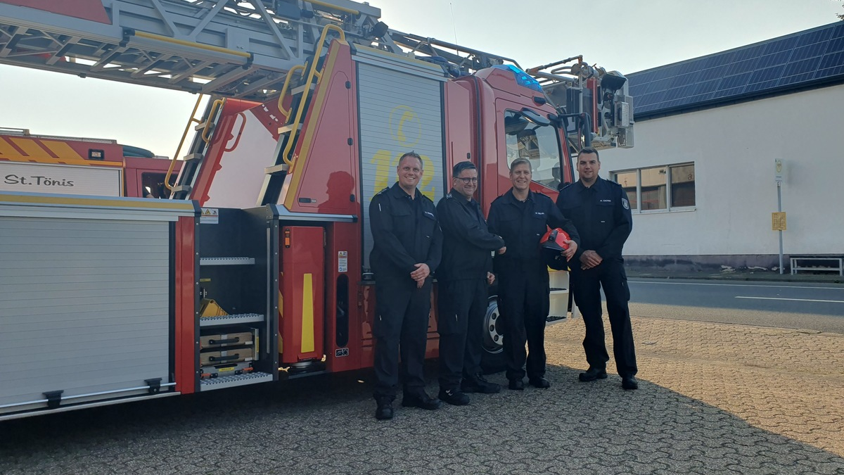 FW Tönisvorst: Ein neuer Zugführer für die Feuerwehr Tönisvorst - Foto: presseportal.de