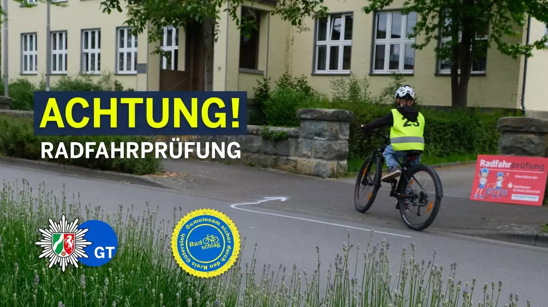 POL-GT: Radfahrprüfung an der Grundschule - Bild: presseportal.de