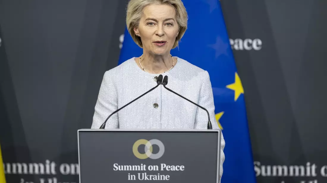Ursula von der Leyen ist für eine zweite Amtszeit als Präsidentin der EU-Kommission nominiert. - Bild: Alessandro Della Valle/KEYSTONE/EDA/POOL/dpa