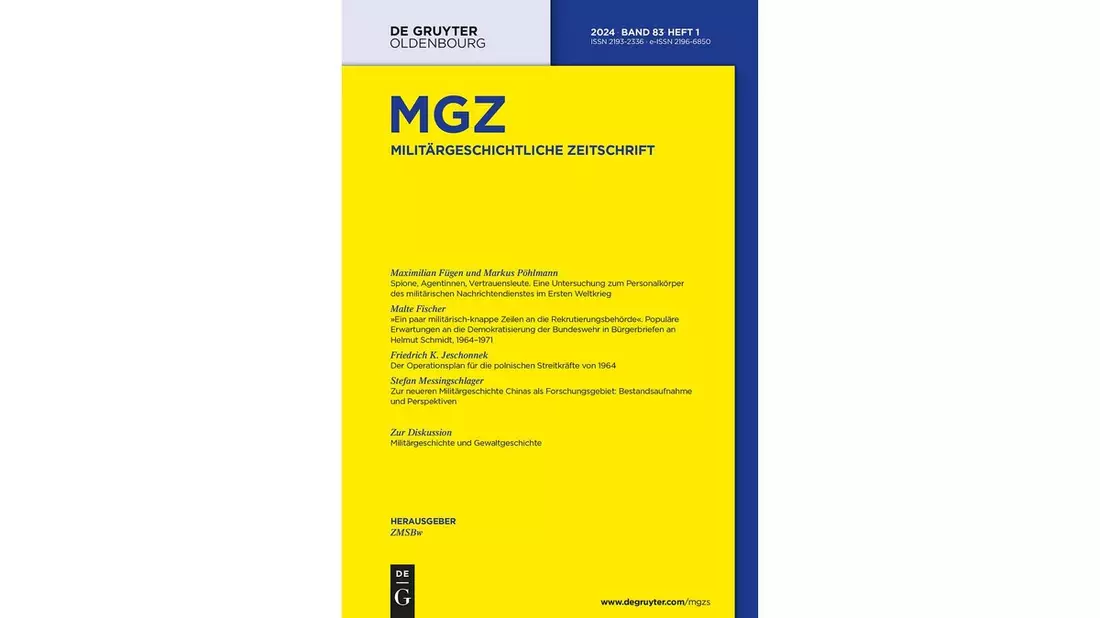 Militärgeschichtlichen Zeitschrift: Neue Ausgabe mit neuer Rubrik 'Zur Diskussion' - Bild: presseportal.de