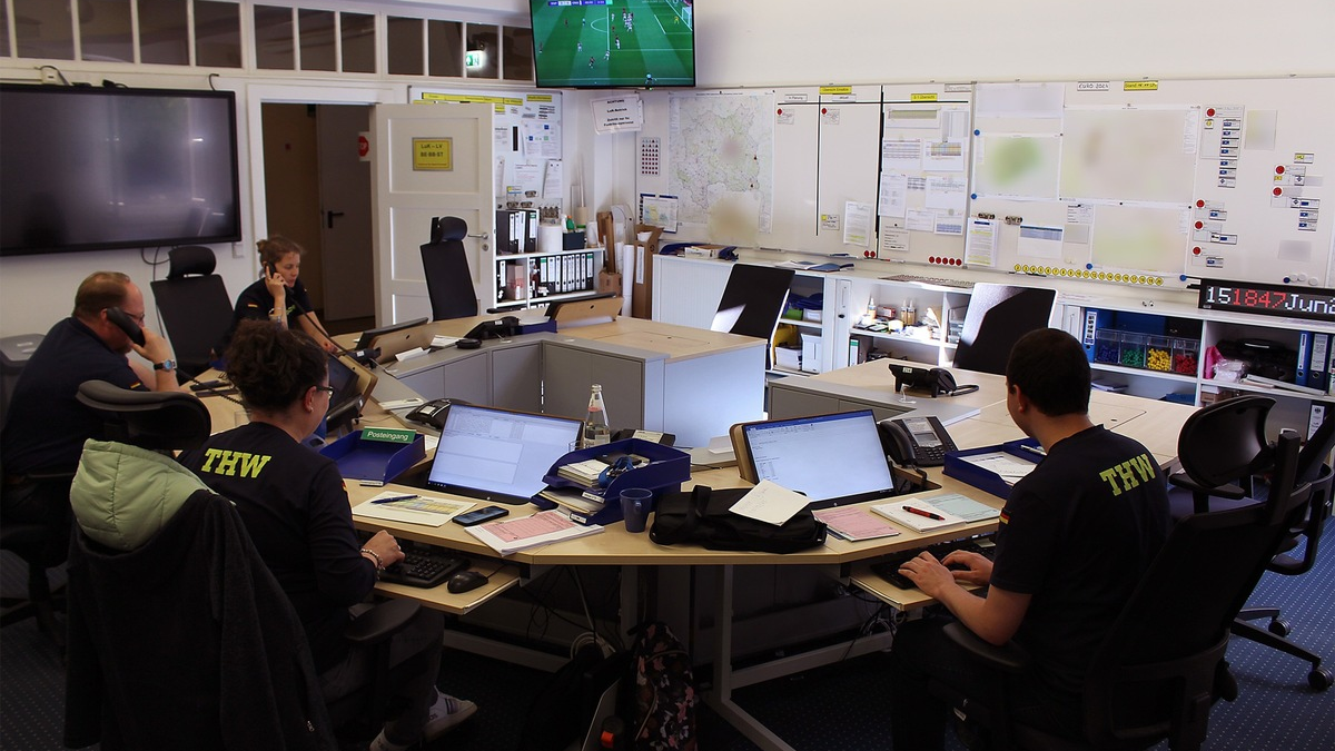 THW LVBEBBST: THW seit zwei Wochen im Einsatz für die Fußball-Euro 2024 - Foto: presseportal.de