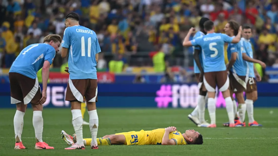 Nach einem torlosen Unentschieden schied die Ukraine aus und Belgien erreichte glanzlos das Achtelfinale. - Bild: Marijan Murat/dpa