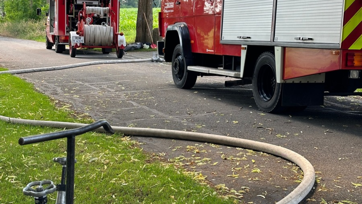 FW-ROW: Brennt Hecke - Foto: presseportal.de