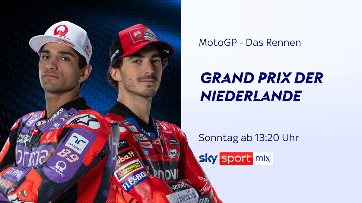 Der MotoGP(TM) Grand Prix der Niederlande am Wochenende live und exklusiv bei Sky Sport - Foto: presseportal.de