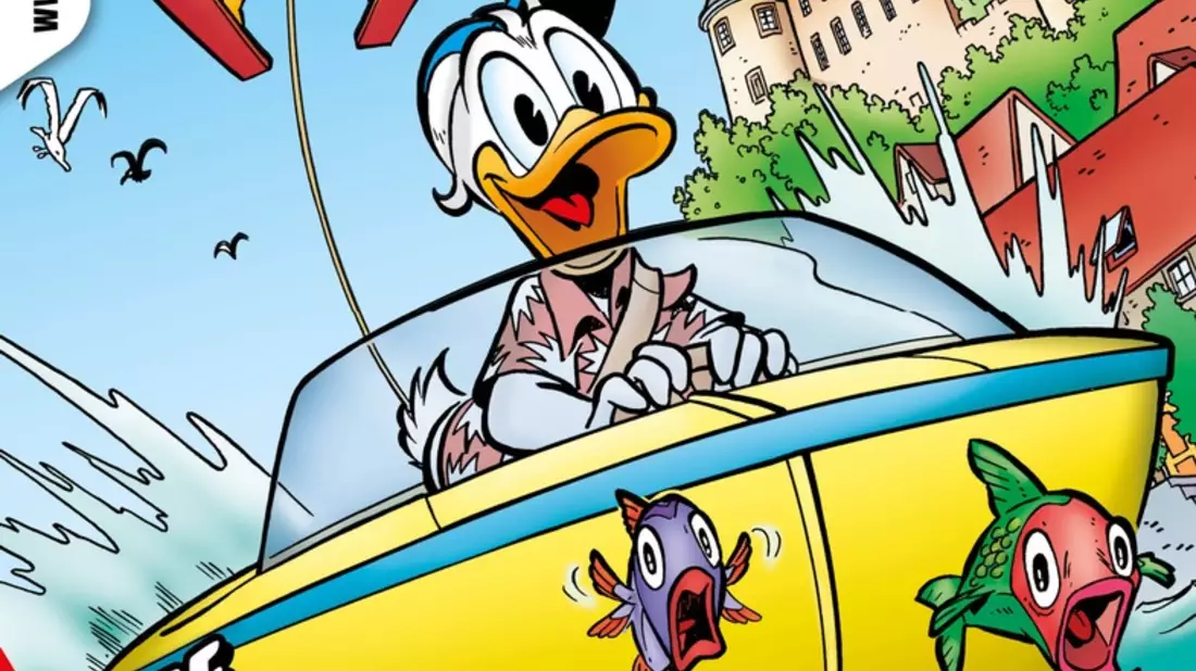 Donald Duck auf turbulenter Mission am Bodensee im neuen Micky Maus Magazin - Bild: presseportal.de