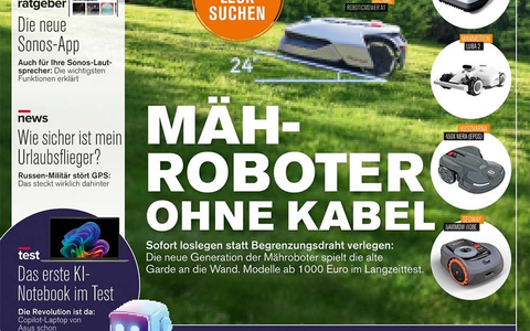 Die mähen auch ohne Grenzkabel: COMPUTER BILD testet smarte Mähroboter - Foto: presseportal.de