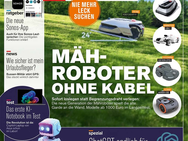 Die mähen auch ohne Grenzkabel: COMPUTER BILD testet smarte Mähroboter - Foto: presseportal.de
