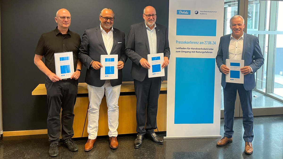 Risikomanagement bei Naturgefahren: Debeka und Handwerkskammer Koblenz präsentieren Leitfaden - Foto: presseportal.de