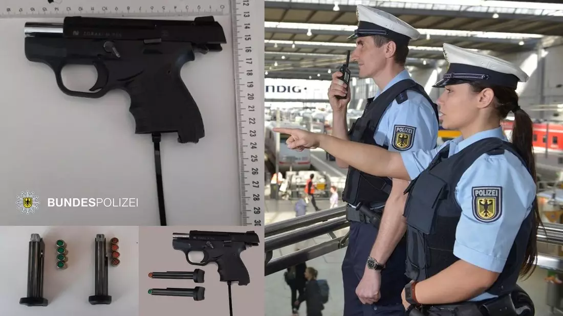 Bundespolizeidirektion München: Mann mit Waffe am Bahnhof Starnberg - 36-Jähriger unter Alkohol- und Drogeneinfluss - Bild: presseportal.de