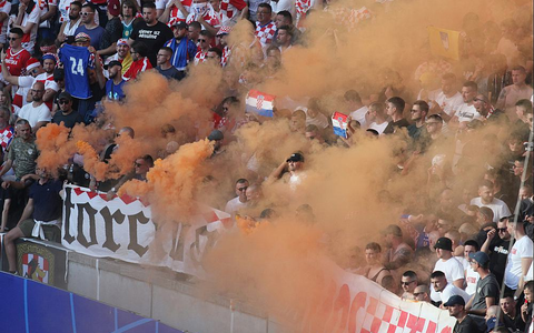 Rauchschwaden über kroatischem Fanblock in Gruppenphase bei EM 2024 - Foto: über dts Nachrichtenagentur